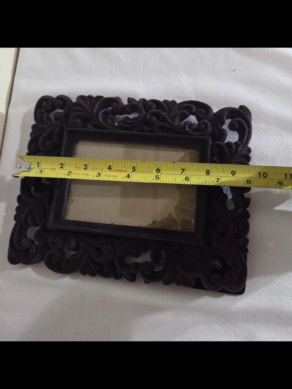 Vintage Velvet Baroque Ornate Picture Frame - Purple 4x6